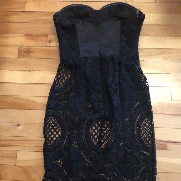 Black Lace Strapless Dress L'ATISTE - Picture 8 of 8
